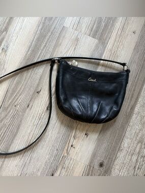Coach Black Leather Small Crossbody Purse